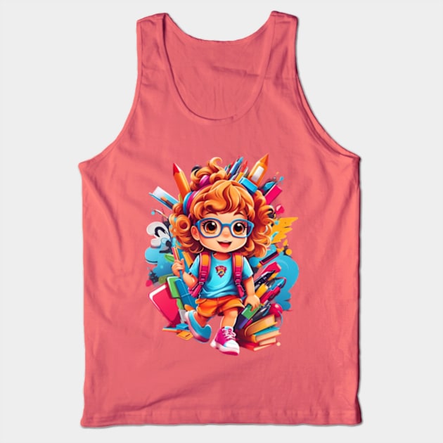 Happy first day of school Tank Top by BrisaArtPrints